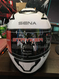 Sena Stryker W/ Mesh Intercom Gloss White Helmet FF MEDIUM Bluetooth full Face!