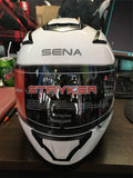 Sena Stryker W/ Mesh Intercom Gloss White Helmet  FF SMALL Full Face Bluetooth!