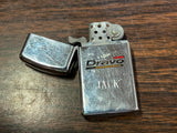 Vintage 1974 Polished Chrome Zippo Lighter Slim Dravo Shipbuilders Jack Embroide