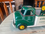 50's Marx Cities Service Gas Oil GMC Tow Truck Tin Steel Toy 18" Wrecker Minty!