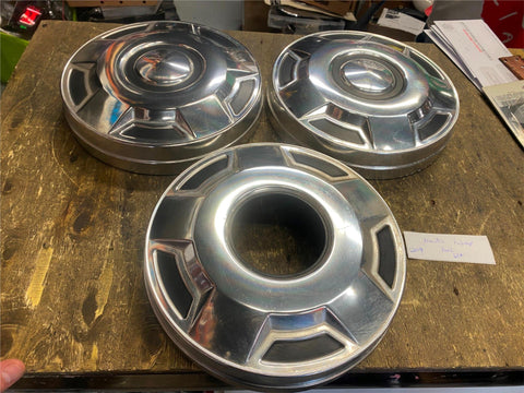 Vtg NOS OEM 1977^ Ford Pickup Truck Hubcaps Dog Dish Factory Original Fomoco Set