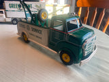 50's Marx Cities Service Gas Oil GMC Tow Truck Tin Steel Toy 18" Wrecker Minty!