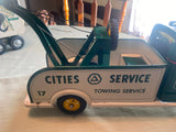 50's Marx Cities Service Gas Oil GMC Tow Truck Tin Steel Toy 18" Wrecker Minty!