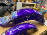 Custom Paint Airbrush Fenders Harley Wide Glide Shovelhead FXWG Bobtail Dream We