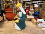 VTG 1980s Made in USA Poloron 28" Wise Man Blow Mold Christmas Decor Jeweled