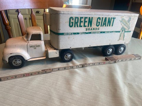 Vtg Tonka Jolly Green Giant Semi Truck Pressed Steel Toy Trailer Advertising 50'