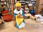 VTG 1980s Made in USA Poloron 28" Wise Man Blow Mold Christmas Decor Jeweled