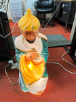VTG 1980s Made in USA Poloron 28" Wise Man Blow Mold Christmas Decor Jeweled