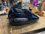Vivid Black FLH Ultra Gas Fuel Tank Harley 2008^ Street Road Glide Emblems Nice!
