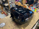 Vivid Black FLH Ultra Gas Fuel Tank Harley 2008^ Street Road Glide Emblems Nice!