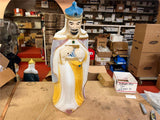 VTG 1980s Made in USA Poloron 37" Wise Man Blow Mold Christmas Decor Jeweled