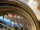 Front Rear OEM Spoke wheel 3x16 FLH Shovelhead Glide Factory Goodyear Orig 73-81