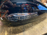 Vivid Black FLH Ultra Gas Fuel Tank Harley 2008^ Street Road Glide Emblems Nice!