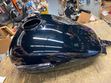 Vivid Black FLH Ultra Gas Fuel Tank Harley 2008^ Street Road Glide Emblems Nice!
