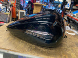 Vivid Black FLH Ultra Gas Fuel Tank Harley 2008^ Street Road Glide Emblems Nice!