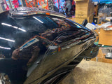 Vivid Black FLH Ultra Gas Fuel Tank Harley 2008^ Street Road Glide Emblems Nice!