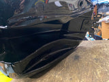 Vivid Black FLH Ultra Gas Fuel Tank Harley 2008^ Street Road Glide Emblems Nice!