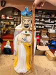 VTG 1980s Made in USA Poloron 37" Wise Man Blow Mold Christmas Decor Jeweled