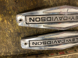 OEM Gas tank emblems Shovelhead FLH Electra Glide 61771-66 Vtg Harley Stock pr!