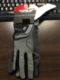 FLY RACING WOMEN'S COOLPRO GLOVES GREY MENS SMALL/WOMENS LARGE