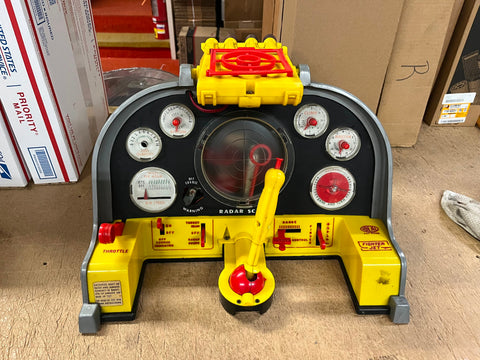 Vintage 1959 Ideal Toys Made In USA Jet Fighter Cockpit Console Missals Fire