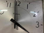 VTG Made in USA Simplex Thick Glass 12X12 Metal Square Wall Clock 3 prong Plug
