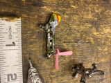 miniature collectible figurines Rabbit horn duck Helicopter Vtg Toy Lot