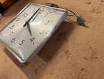 VTG Made in USA Simplex Thick Glass 12X12 Metal Square Wall Clock 3 prong Plug