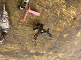 miniature collectible figurines Rabbit horn duck Helicopter Vtg Toy Lot