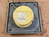 VTG Made in USA Simplex Thick Glass 12X12 Metal Square Wall Clock 3 prong Plug