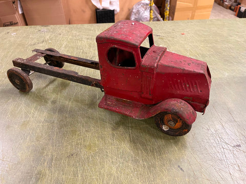 VTG Antique 1930s Pressed Steel Turner Toys Dump Truck Toy Original Paint Long