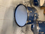 Vtg 1960's Metal Blue  Drum Set Band Sparkle Cymbals Bass Snare Case Slingerland
