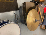 Vtg 1960's Metal Blue  Drum Set Band Sparkle Cymbals Bass Snare Case Slingerland