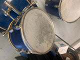 Vtg 1960's Metal Blue  Drum Set Band Sparkle Cymbals Bass Snare Case Slingerland