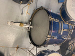 Vtg 1960's Metal Blue  Drum Set Band Sparkle Cymbals Bass Snare Case Slingerland