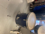 Vtg 1960's Metal Blue  Drum Set Band Sparkle Cymbals Bass Snare Case Slingerland