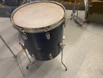 Vtg 1960's Metal Blue Slingerland Drum Set Band Sparkle Cymbals Bass Snare Case