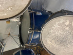 Vtg 1960's Metal Blue  Drum Set Band Sparkle Cymbals Bass Snare Case Slingerland