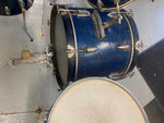 Vtg 1960's Metal Blue  Drum Set Band Sparkle Cymbals Bass Snare Case Slingerland