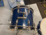 Vtg 1960's Metal Blue  Drum Set Band Sparkle Cymbals Bass Snare Case Slingerland