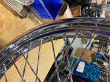 2.50x21 Twisted spoke Front Wheel Harley 00^ 3/4 axle Sportster Dyna Chrome fXD