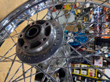 2.50x21 Twisted spoke Front Wheel Harley 00^ 3/4 axle Sportster Dyna Chrome fXD