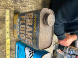 Vtg Hydraulic Brake Fluid Oil Gas Collector Tin Can Auto Truck US Rubber Co.