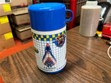 Vintage 1988 Made in USA Aladdin Ring Riders Plastic Thermos Jets And Airplanes