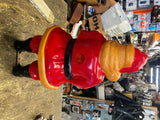 Vtg Hard Plastic Blow mold Santa Claus Decor Nova Rosbro LIght up Collectible