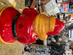 Vtg Hard Plastic Blow mold Santa Claus Decor Nova Rosbro LIght up Collectible
