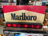 Vtg Light up Marlboro illuminated advertising sign Tobacco 28x17 Message Board!