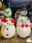Vtg 1990 Blow mold Frostie Snowman Christmas decor 32" Union Prod Light up