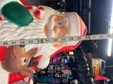 Vtg 1990 Blow mold Santa Reindeer Christmas decor 32" Empire Light up