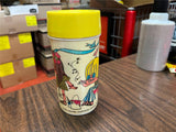 Vintage 1970s Made In USA Aladdin Safety Sealed No 114 Groovy Hippy Love Thermos